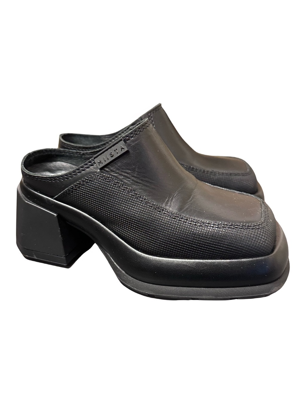 Miista Black Platform Mules Size 37 | US 7